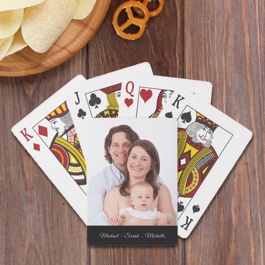 Aangepaste foto-Jouw naam-afspeelkaarten Pokerkaarten