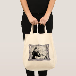Aangepaste foto-jubileum fancy zilveren lijst tote bag