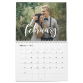Aangepaste foto-kalender met scripts kalender (Feb 2027)