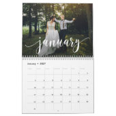 Aangepaste foto-kalender met scripts kalender (Jan 2027)