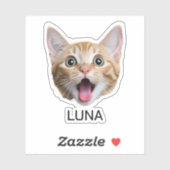 Aangepaste Foto Kat Hond Huisdier | Gepersonalisee Sticker (Vel)