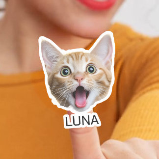 Aangepaste Foto Kat Hond Huisdier | Gepersonalisee Sticker