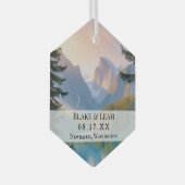 Aangepaste foto keepsake bruiloft ornament berg (Voorkant Rechts)