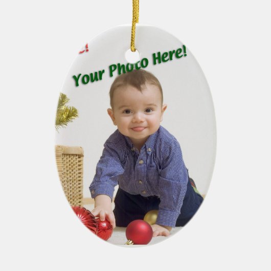 Aangepaste foto keramisch ornament (Voorkant)