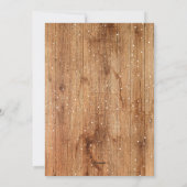 Aangepaste foto Kerst bloemstuk houten achtergrond Feestdagenkaart (Achterkant)