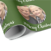 Aangepaste foto Kerst Cadeaupapier (Rol Hoek)