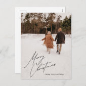 Aangepaste foto Kerst Kaart gepersonaliseerd Brief (Voorkant / Achterkant)