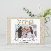 Aangepaste foto Kerst Nieuwjaar kaart trui (Staand voorkant)