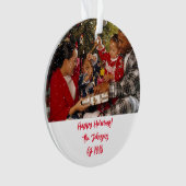 AANGEPASTE FOTO KERST ORNAMENT (voorkant)