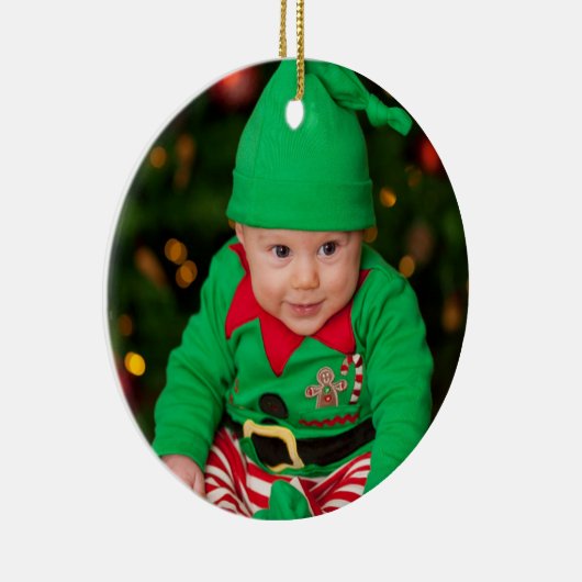 Aangepaste foto Kerst Ornament Keepsake (Rechts)