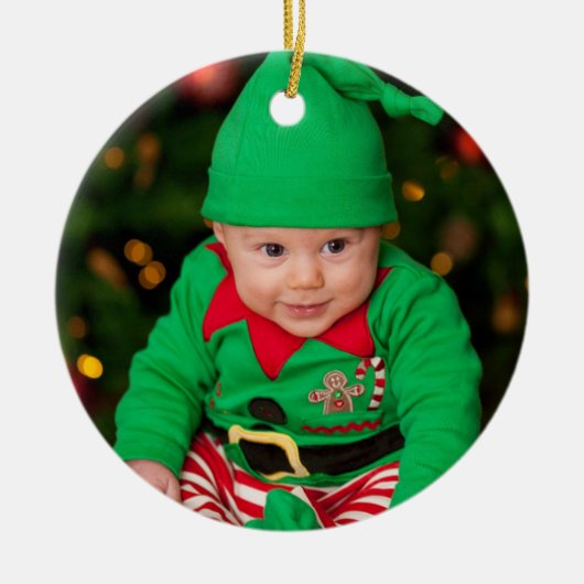 Aangepaste foto Kerst Ornament Keepsake (Voorkant)
