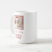Aangepaste Foto - Kersthond Santa Paws Koffiemok (Voorkant links)