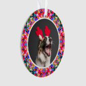 Aangepaste foto Kerstmis Hond Moeder Mama Papa Kle Ornament (voorkant)