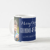 Aangepaste foto kerstmis Mok Blauw (Voorkant links)