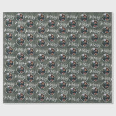 Aangepaste Foto Kerstmis Vrolijk Kerstmis | Plaid Cadeaupapier (Vlak)