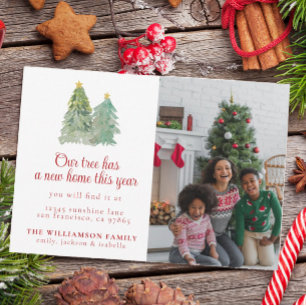 Aangepaste foto Kerstvakantie Bewegende aankondigi Kaart