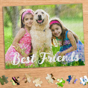 Aangepaste foto Kinder Dog Pet Beste Vrienden Legpuzzel