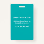 Aangepaste foto Kinder waarschuwingsbericht ICOE Badge (Achterkant)