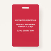 Aangepaste foto Kinder waarschuwingsbericht ICOE Badge (Achterkant)