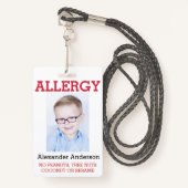 Aangepaste foto Kinder waarschuwingsbericht ICOE Badge (Voorkant met draagriem)