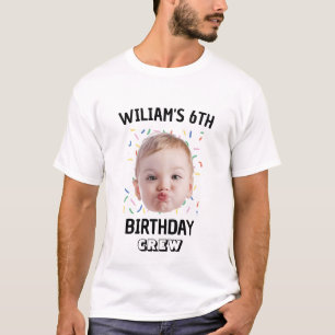 Aangepaste foto kinderverjaardagscrew  Elke leefti T-shirt