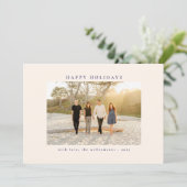 Aangepaste foto Kleurrijke Unieke Abstracte Gelukk Feestdagenkaart (Staand voorkant)