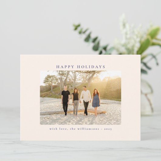 Aangepaste foto Kleurrijke Unieke Abstracte Gelukk Feestdagenkaart (Staand voorkant)