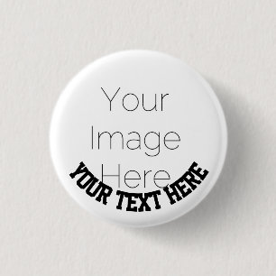 Aangepaste foto-knopspeld – Gepersonaliseerde teks Ronde Button 3,2 Cm