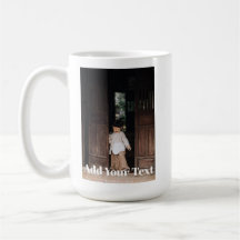 Aangepaste foto koffie Voeg foto en tekst toe