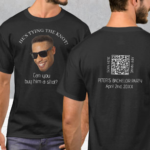 Aangepaste foto Koop hem een kort vrijgezellenfees T-shirt