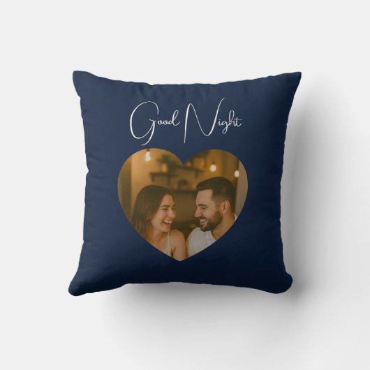 Aangepaste foto kussen met Goedemorgen en Goedenac (Achterkant)