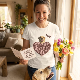 Aangepaste foto Labrador Love Club Dames T-shirt