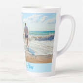 Aangepaste foto Latte Mok met tekst gepersonalisee (Rechts)