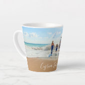 Aangepaste foto Latte Mok Uw foto's en tekst (Linkerhoek)