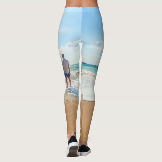 Aangepaste foto-Leggings met tekst Leggings (Achterkant)