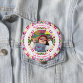 Aangepaste foto Leuk Roze Gelukkige Moederdag Keep Ronde Button 4,0 Cm (In situ)
