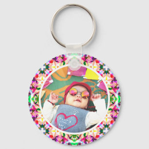 Aangepaste foto Leuk Roze Gelukkige Moederdag Keep Sleutelhanger