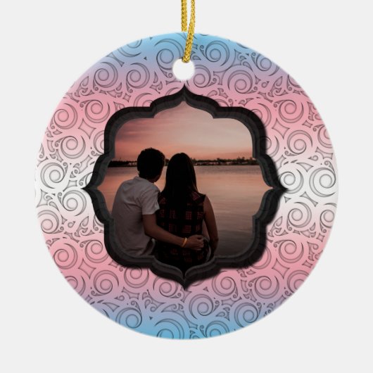 Aangepaste foto LGBTQ Transgender-chips Keramisch Ornament (Voorkant)