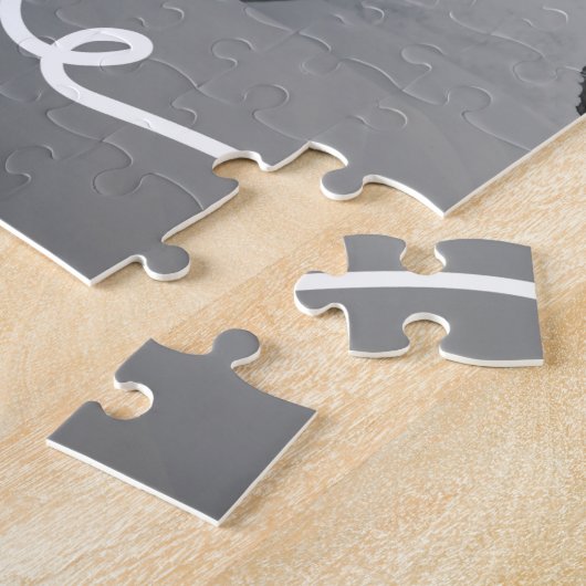 Aangepaste foto Liefde Script bruiloft Legpuzzel (Zijkant)