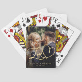 Aangepaste foto liefde script hart pokerkaarten (Achterkant)