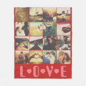 Aangepaste foto liefde sjabloon fleece deken (Voorkant)
