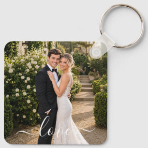 Aangepaste Foto Liefde Sleutelhanger voor Koppels