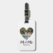 Aangepaste foto-Lijst Moderne kalligrafie Bagagelabel (Voorkant verticaal)