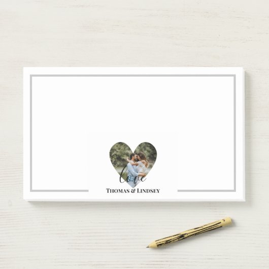 Aangepaste foto-Lijst Moderne kalligrafie Post-it® Notes (Op bureau)