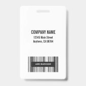 Aangepaste foto logo barcode modern paars wit badge (Achterkant)