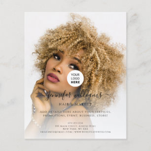 Aangepaste foto-Logo promotioneel modern zwart Flyer