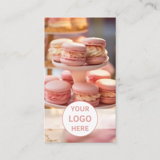 Aangepaste Foto Logo QR Code Bakery Visitekaartje (Voorkant)