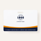 Aangepaste foto-Logo QR-code werknemer Groen Badge (Achterkant)