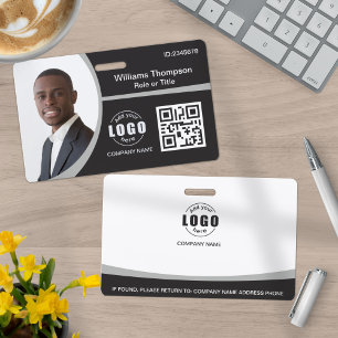 Aangepaste foto logo QR-code werknemer zakelijk gr Badge
