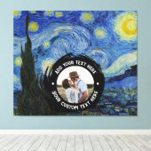 Aangepaste foto/Logo-tekst | Volledig bewerkbare V Canvas Afdruk (Insitu (Houten vloer))